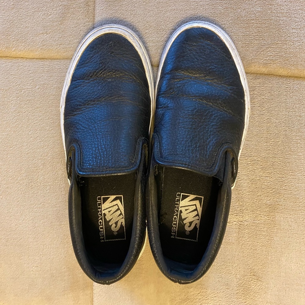 Black Leather Vans
